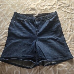 torrid Dark Blue Stretch Denim Shorts